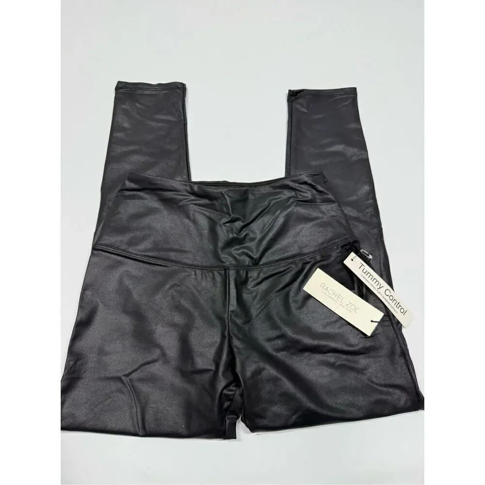 Rachel Zoe faux leather Tummy Control Legging Pant Size Medium NWT